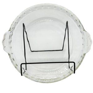 Vintage Pyrex Clear Glass Scalloped Edge Pie Dish 9 inch Round Made In USA